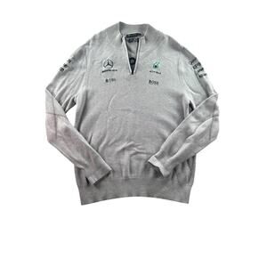 Hugo Boss AMG Petronas F1 Sweater Pullover XL 1/4 Zip Mercedes Knit Racing